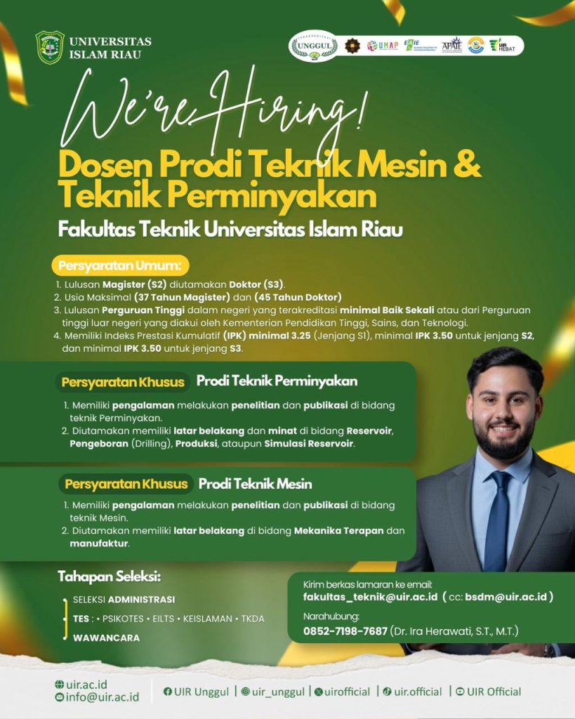 rekrutmen dosen fakultas teknik